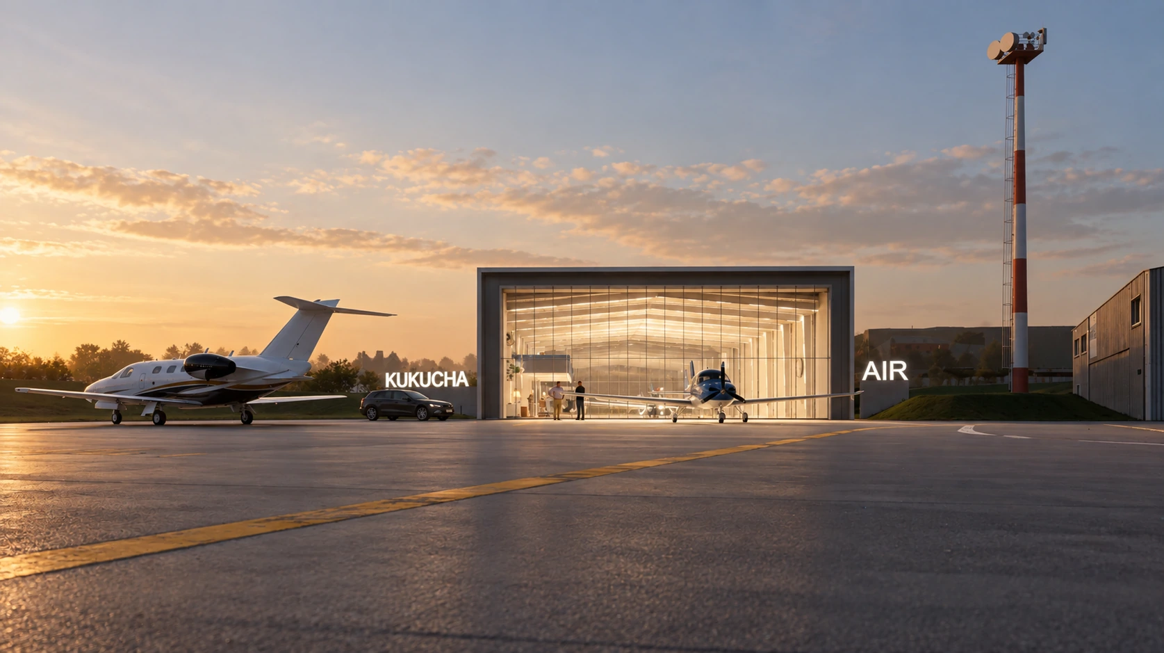 "Kukucha aviation" lėktuvų angaras Vilniaus oro uoste